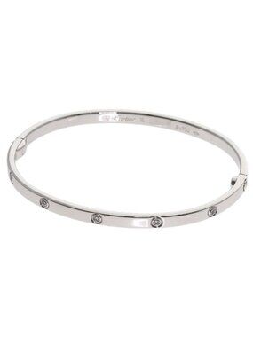 Cartier Love Bracelet SM Full Diamond 16 Driver 18k White Gold